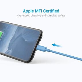 img 3 attached to 🔌 Синий кабель Nikolable Lightning MFi Certified - 3Pack 6 футов Зарядное устройство iPhone Lightning на USB A Кабель для зарядки, совместимый с iPhone 13, 12, 11 Pro Max, XS, XR, 8 Plus, 7 Plus, 6s Plus, 5S SE, iPad Pro и другими