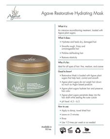 img 2 attached to Agave Healing Oil Restorative Mask Hair Treatment - 8.5 fl oz
