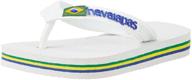 👧 havaianas детские сандалии "brazil sandal" для маленьких девочек. обувь в плоском стиле. логотип