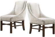 natural james fabric dining chairs 2-pcs set by christopher knight home logo
