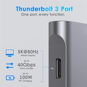 img 3 attached to 💪 Enhanced USB C Hub: Powered USB Splitter with Ethernet, PD Charging, and 3 USB 3.0 Ports - Compatible with USB C/Thunderbolt 3 Devices