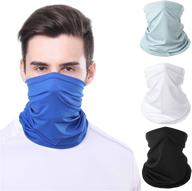 🧣 geechen unisex bandana neck gaiter - 4 pack: versatile face mask for dust, wind, and sun protection logo