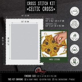 img 2 attached to Cross Stitch 🧵 Kit: Celtic Cross Design