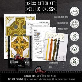 img 3 attached to Cross Stitch 🧵 Kit: Celtic Cross Design