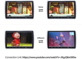 img 3 attached to 📺 2021 Eonon C1100A Headrest DVD Player 10.1'' Dual Car DVD Players | 2 Headphones | Same/Different Video Playing | HDMI USB SD Port | Touch Button-C1101A