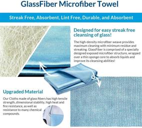 img 2 attached to 🧼 6-Pack Microfiber Glass Cleaning Cloths - Streak-Free & Lint-Free for Quick Cleaning of Windows, Windshields, Mirrors, and Stainless Steel