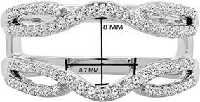 img 2 attached to 💎 Dazzlingrock Collection Diamond Wedding Enhancer: Sparkling Women's Jewelry for Wedding & Engagement