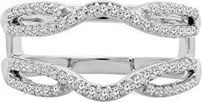 img 3 attached to 💎 Dazzlingrock Collection Diamond Wedding Enhancer: Sparkling Women's Jewelry for Wedding & Engagement