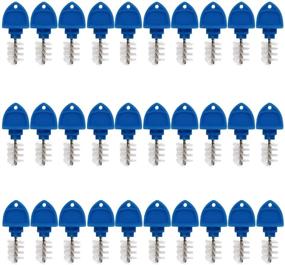 img 4 attached to 🍺 Efficient Hygiene Solution for Draft Beer Faucet Cap: Beer Plugs Tap Brush (30 Pack, Blue)