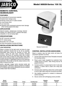 img 1 attached to 🔦 Jabsco 60020 Series 135SL Marine Remote Control Halogen Searchlight: Joystick Control, 100000 CP