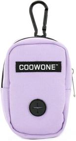 img 4 attached to 🐶 COOWONE Small Dog Treat Pouch with Waste Bag Dispenser - Leash Attachment, Portable Walking Bag, Purple - Hand-Free Dog Treat Bag with Poop Bag Holder and Dog Bags