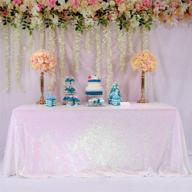 🌟 balsacircle trlyc 60 x 102-inch iridescent sequin tablecloth for weddings, parties, and christmas day logo