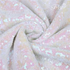 img 1 attached to 🌟 BalsaCircle TRLYC 60 x 102-Inch Iridescent Sequin Tablecloth for Weddings, Parties, and Christmas Day