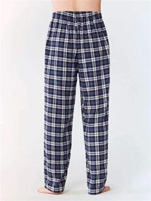 img 3 attached to SIORO Men's Flannel Sleepwear Loungewear Bottoms: Comfortable and Stylish Clothing for Sleep & Lounge