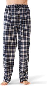 img 4 attached to SIORO Men's Flannel Sleepwear Loungewear Bottoms: Comfortable and Stylish Clothing for Sleep & Lounge