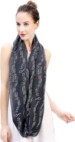 img 2 attached to Lina Lily Womens Musical Infinity Women's Accessories in Scarves & Wraps