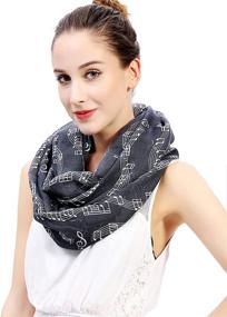 img 3 attached to Lina Lily Womens Musical Infinity Women's Accessories in Scarves & Wraps