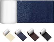 🛋️ premium self-adhesive leather repair patch - navy blue | ideal for couches, car seats, sofas, and furniture logo