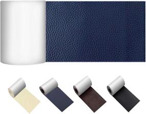 img 4 attached to 🛋️ Premium Self-Adhesive Leather Repair Patch - Navy Blue | Ideal for Couches, Car Seats, Sofas, and Furniture