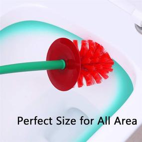 img 1 attached to 🚽 Dora Bridal Toilet Bowl Brush Holder Combo Set: Heavy Base, Compact Hideaway Design for Effective Bathroom Cleaning (1 Brush, 1 Holder)