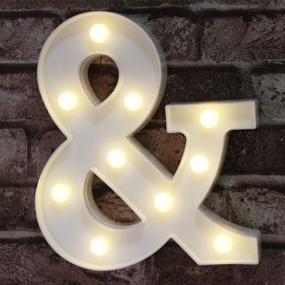 img 4 attached to 🔠 Ampersand Symbol Marquee Letter Lights Alphabet Light Up Sign for Wedding Home Party Bar Decoration and