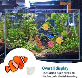 img 2 attached to 🐠 Aulufft Aquarium Artificial Fish: Colorful Silicone Glowing Decor Set with Simulation Fake Fish, Artificial Clownfish, and Jellyfish for Stunning Aquarium Display