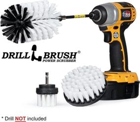 img 1 attached to Useful Products Drill Brush Power Scrubber - Soft White Automotive Cleaning Kit with Extended Reach Attachment & Drill Bit Extension - Carpet Cleaner Solution and Car Interior Brush Set
