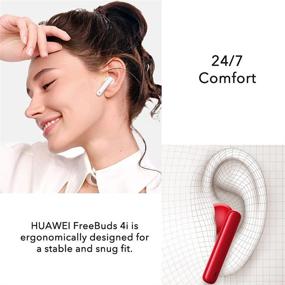 img 2 attached to 🎧 HUAWEI Freebuds 4i: Wireless Earbuds with Active Noise Cancelling, 10H Battery Life, and Smooth Communication – White