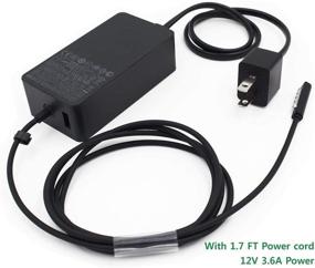 img 3 attached to 💡 Runpower 48W Replacement Power Adapter Charger for Microsoft Surface Pro 1 Pro 2 10.1 inch Windows 8 Tablet PC - High Quality Power Supply with 1.7 FT Power Cord (12V 3.6A)