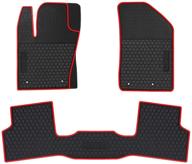 custom fit car floor mats for jeep renegade 2015-2021: black red rubber liners set with heavy duty protection - hd-mart logo