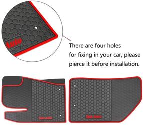 img 3 attached to Custom Fit Car Floor Mats for Jeep Renegade 2015-2021: Black Red Rubber Liners Set with Heavy Duty Protection - HD-Mart