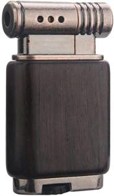 img 4 attached to 🔥 Wooden Case Pipe Lighter: Refillable Soft Flame Gas Fire Starter | Perfect Gift for Men and Women