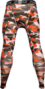 img 1 attached to Xtextile Men's Snow Camouflage Sports Compression Tight Cool Dry Pants: Ideal Base Layer for Running, Yoga & More!