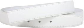 img 1 attached to 👖 1.125 Inch Adjustable Clamp-On Silver Buckle Belt - Universal Size Faux Leather