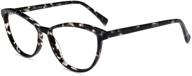 firmoo cat eye blue light blocking glasses for women - 👓 anti glare & eyestrain computer glasses for digital screens (black pattern frame) logo