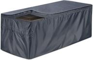 🌂 epcover patio deck box cover - waterproof protection for large deck boxes (52" l x 28" w x 27" h) with zipper and handles logo