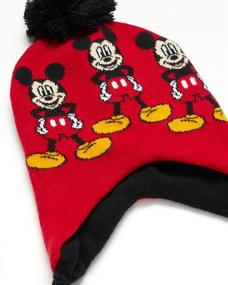 img 2 attached to ❄️ Disney Boys Mickey Mouse Winter Hat and 2 Pairs of Mittens or Gloves Set (Ages 2-7)