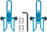 🚴 j&d bike water bottle holder 2-pack: lightweight aluminum cage for easy installation and durable cycling logo