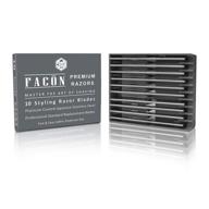 facón 10-count thinning texturizing cutting feather razor replacement blades - professional hair styling tools logo