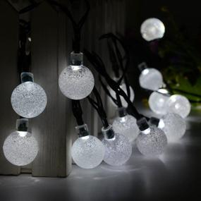 img 1 attached to BAOANT Solar String Lights Crystal Ball Waterproof String Lights Solar Powered Fairy Lighting For Garden Home Patio Landscape Holiday Decorations(White)