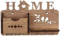 🏠 sehaz artworks home side shelf wt keyholder: stylish wooden wall key holder with 7 hooks for decorative organization logo