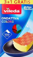 vileda ondattiva milleusi colors sponge variety pack - 4 units, multicoloured, 13 x 22 x 2.5 cm logo