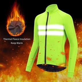 img 3 attached to WOSAWE Thermal Cycling Sleeves Reflective Sports & Fitness