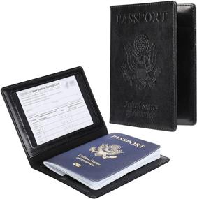 img 4 attached to JISONCASE Passport Wallets Vaccine Leather Travel Accessories in Passport Wallets