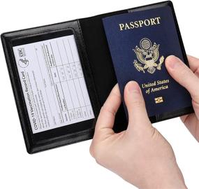 img 2 attached to JISONCASE Passport Wallets Vaccine Leather Travel Accessories in Passport Wallets