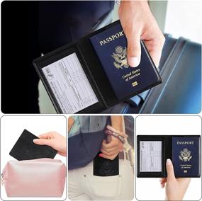 img 1 attached to JISONCASE Passport Wallets Vaccine Leather Travel Accessories in Passport Wallets
