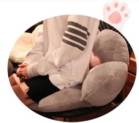 img 1 attached to CEROBIT Cute Cat Paw Plush Pillow - Soft and Comfortable Plush Sofa Cushion for Home Bedroom Shop Restaurant Decoration (50x60cm, Black)