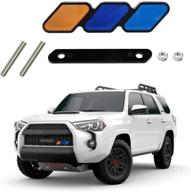 mingxuanstore эмблема tri-color решетки для автомобилей и грузовиков со значками tacoma 4runner tundra sequoia rav4 highlander для украшения интерьера (алмазный оранжевый) логотип