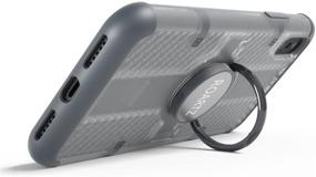 img 2 attached to 📱 ROARTZ Gray Hybrid Full-Body Rugged Slim-Fit Ultra-Thin Scratch-Resistant Rotating Ring Holder Kick-Stand Magnetic Car Mount Shock Absorption Non-Slip Case for Apple iPhone X 10