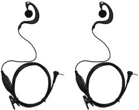 img 4 attached to 🎧 GoodQbuy G Shape Clip-Ear Headset Earpiece with PTT, Compatible with Motorola T460 T600 MH230R MS350R MT350R Two Way Radios (Pack of 2)